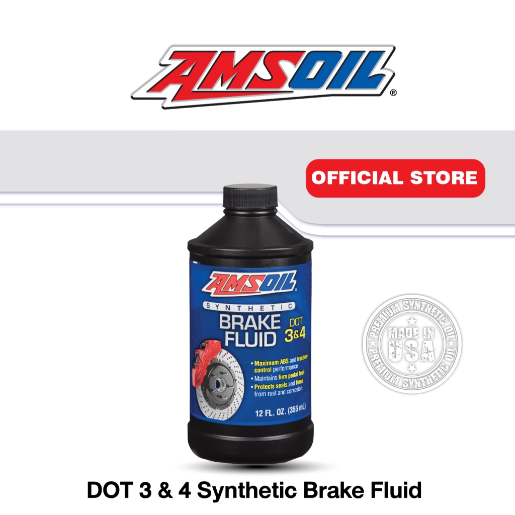 AMSOIL DOT 3 & DOT 4 Synthetic Brake Fluid น้ำมันเบรกสังเคราะห์แท้