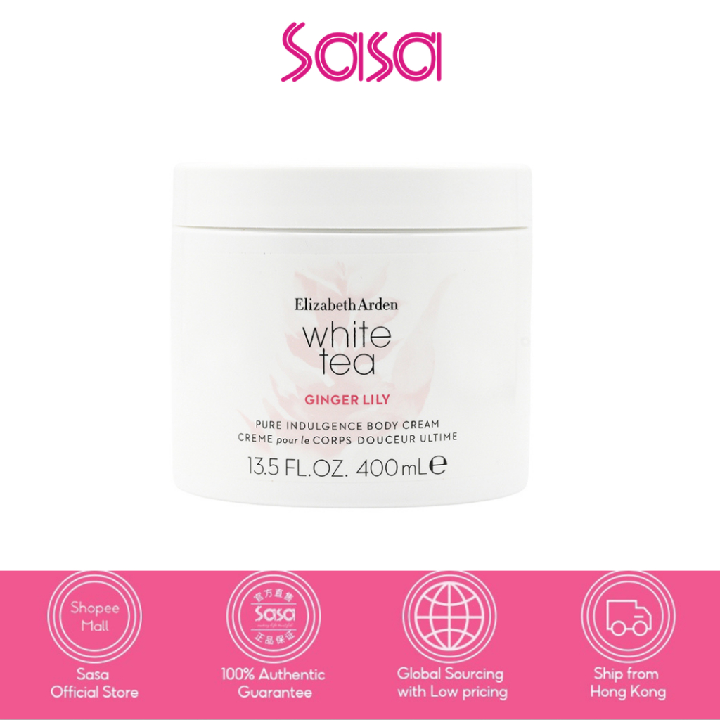 Elizabeth Arden White Tea Ginger Lily Pure Indulgence Body Cream (400ml) Shopee Thailand