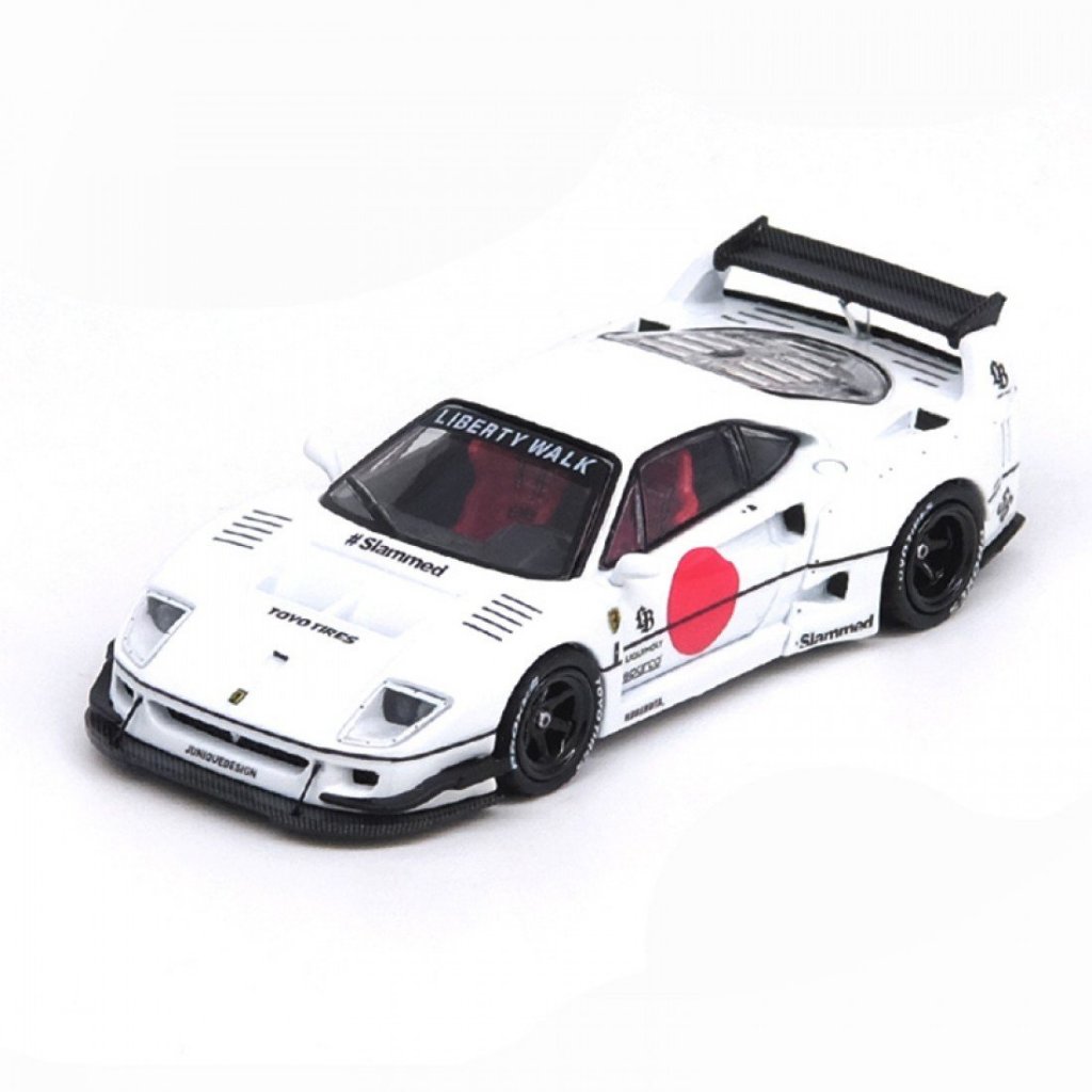 Voiture Miniature Inno64 LBWK Ferrari F40 Blanche - Échelle 1/64 - Neuf - Modèle Diecast