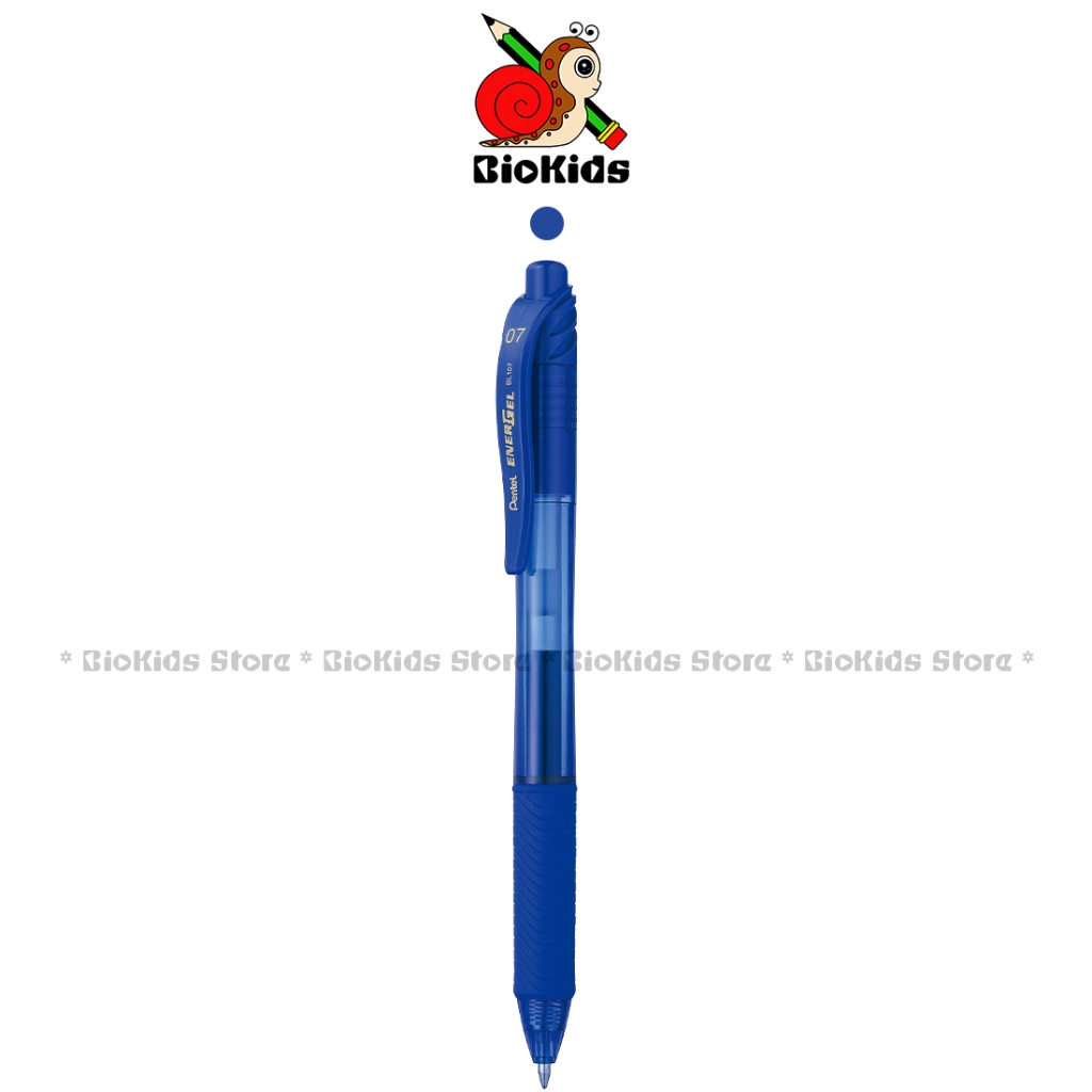 Pentel BL107 Energel X click 0,7-mm-Tasche 4 Stück Hellblau