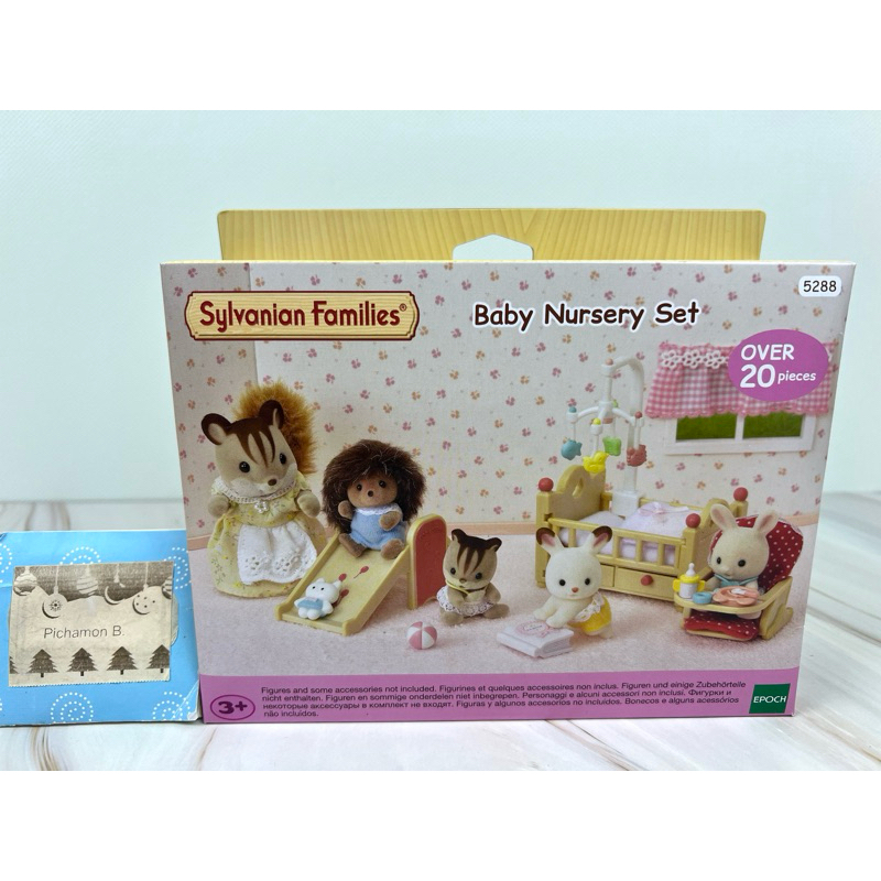 Sylvanian Families Baby Nursery Set ซิลวาเนียน ห้องเ บบี้ เนอร์สเซอรี่ เตียง slider เก้าอี้ มือ1
