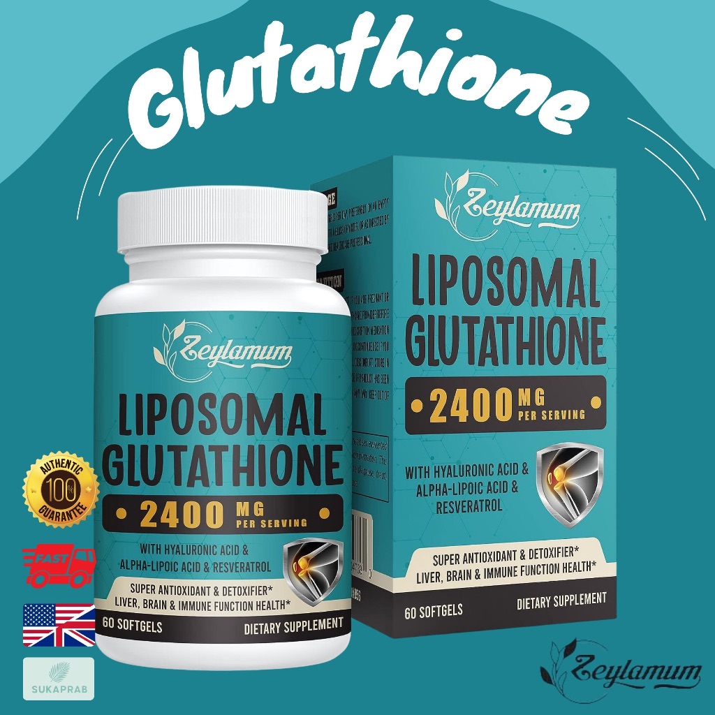 zeylamum glutathione supplement พร้อมส่ง Zeylamum 2400 MG Liposomal Glutathione L-Glutathione Reduced 60  Softgels