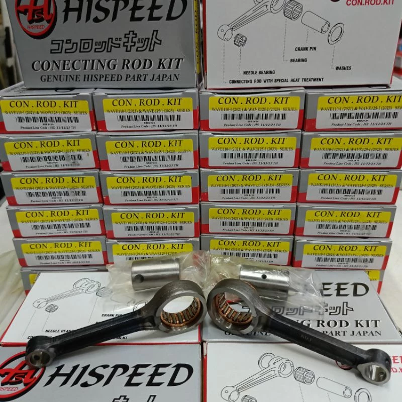 ก้านสูบชุด hispeed honda wave 110 i ปี2021 wave125i2023(K0J) ใช้ได้ทั้งรถก้านเดิม ดีกับรถแต่งยืดชัก แข็ง แน่น ทน รูปที่ 3