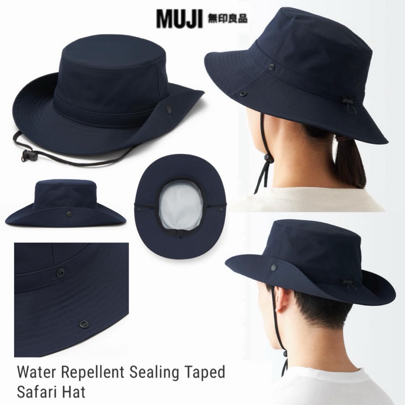 Muji Water Repellent Sealing Taped Safari Hat Shopee Thailand