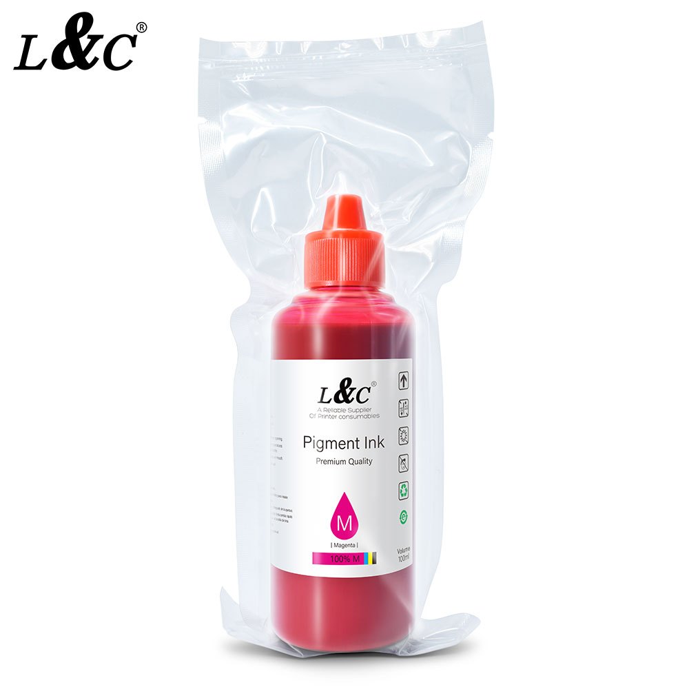 L&C น้ำหมึก กันน้ำ Pigment Ink น้ำหมึกเติม 100ML For Epson Black / Cyan ...