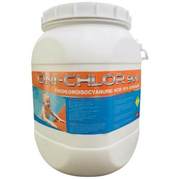 Chlorine คลอรีน 90 TCCA ONICHLOR ของแท้ มีใบ MSDS โรงงาน PH ขนาด 50