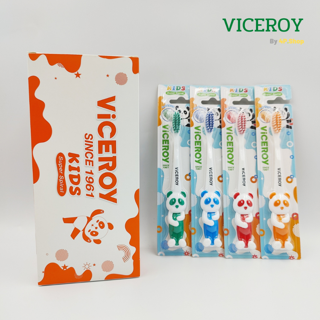 VICEROY KIDS ไวซรอย คิดส์ แปรงสีฟันเด็ก ขนแปรงนุ๊มนุ่ม ด้ามจับลายหมีแพน