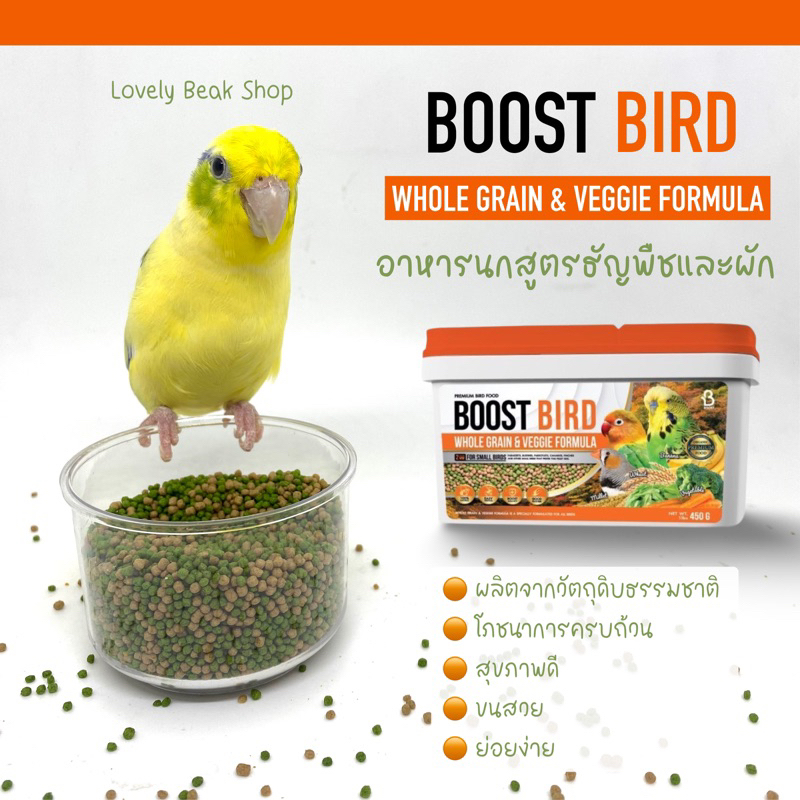 อาหารนก Boost Bird สูตรธัญพืช ผัก และผลไม้รวม อาหารสำเร็จรูป สำหรับ ...