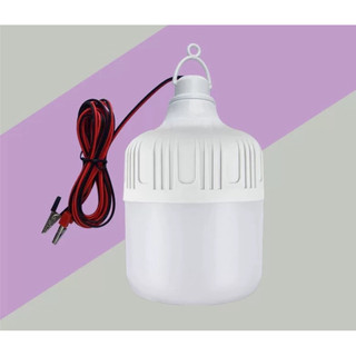 หลอดไฟ LED BULB + ปากคีบแบต 18W DC 12V | Shopee Thailand