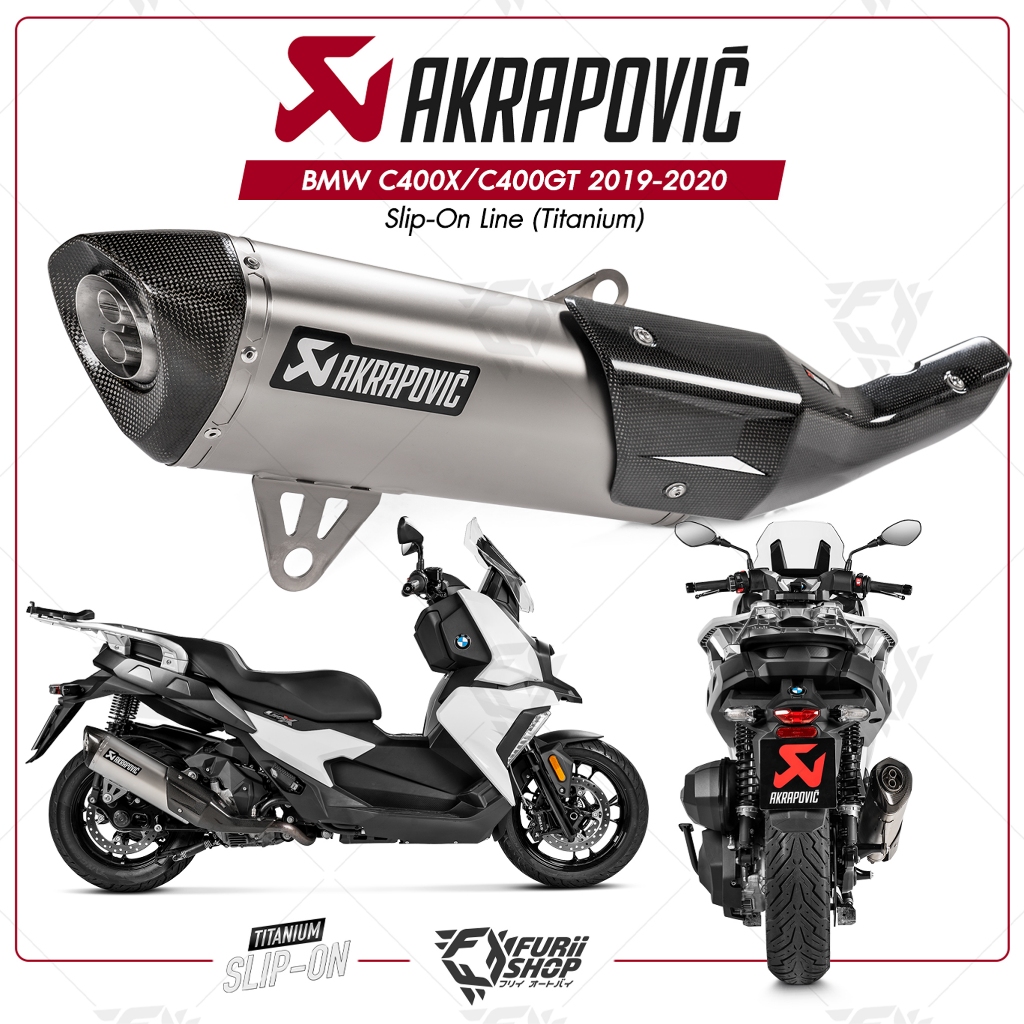 ท่อแต่ง Akrapovic Exhaust Slip-On Line (Titanium) BMW C400X/C400GT 2019 ...