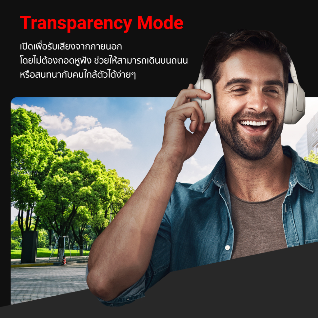 iSuper Sound Comfort หูฟังไร้สาย หูฟังครอบหู Bluetooth 5.3 Headsets เสียงระดับ Hi-Res Audio