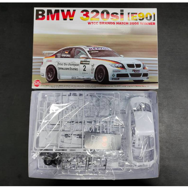 1:24 NuNu 24037 BMW 320si E90 2008 WTCC Brands Hatch Winner Kit de modèle en plastique