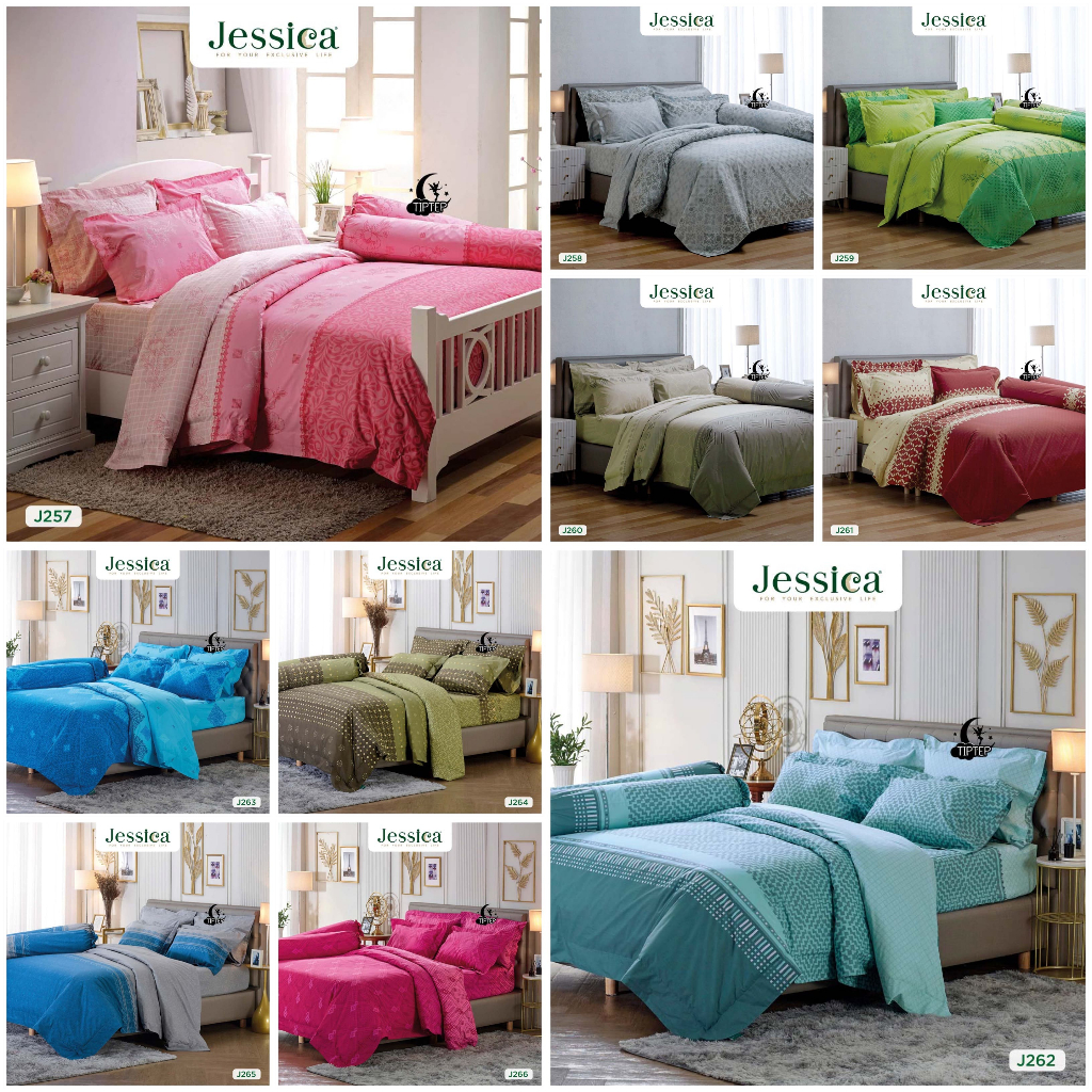 Jessica ชุดผ้าปูที่นอน 3.5/5/6 ฟุต (ไม่รวมนวม) พิมพ์ลาย Graphic Print ...