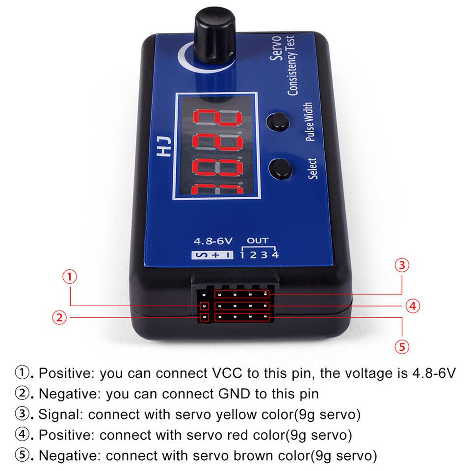 เซอโวเทสเตอร์ HJ RC Servo Tester ESC Consistency Control Tester for RC ...