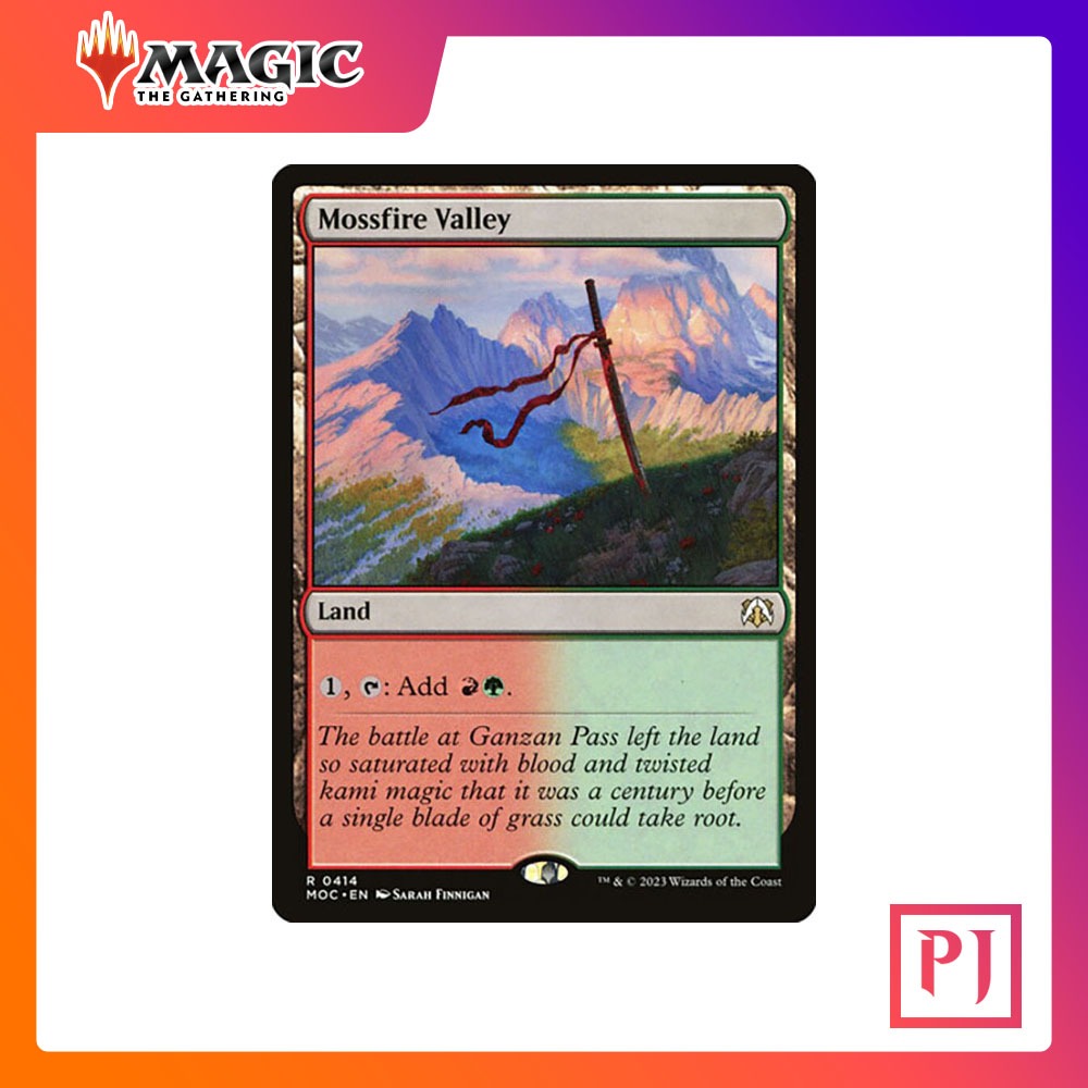[MTG] Mossfire Valley [MOC] [LAND] [RARE] [NORMAL] [ENG] (การ์ดเมจิค