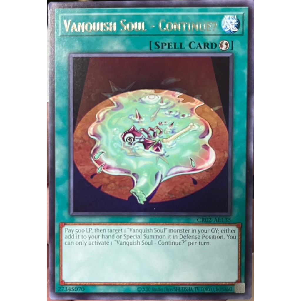 Carta De Juego Vanquish Soul - Continue? - WISU-EN025 - Super Rara - 1ª Edición