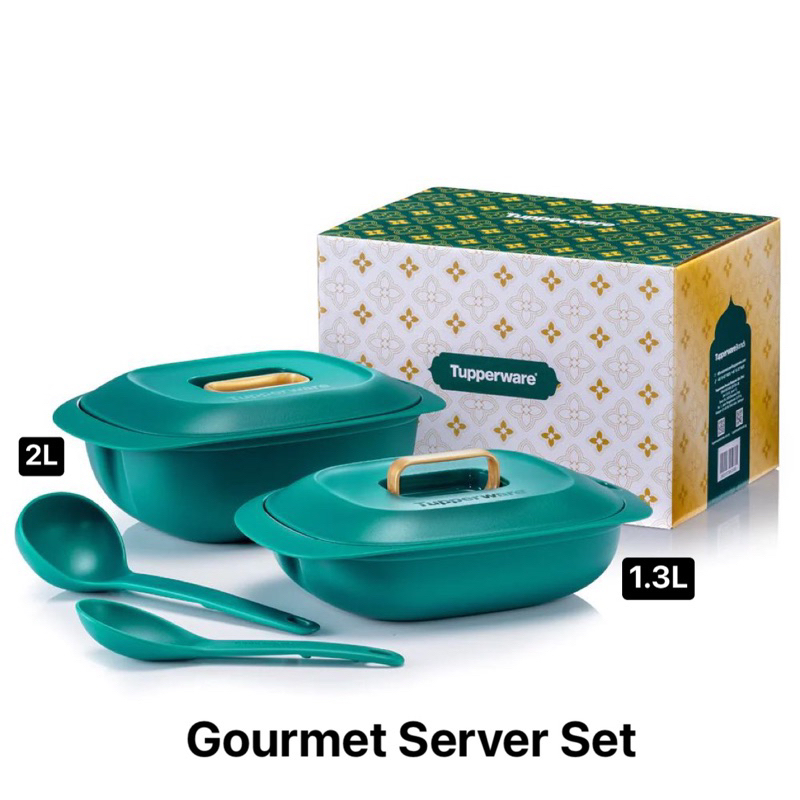 ชุดเสริฟอาหาร Tupperware รุ่น Gourmet Server Duo Set อุ่นในไมโครเวฟได้ ...