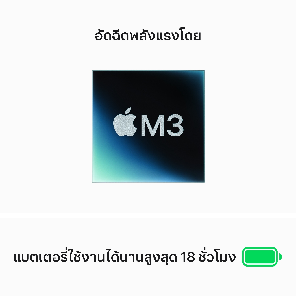 Apple MacBook Air 15 นิ้ว ชิป M3 8Core CPU/10Core GPU/RAM8GB/256-512GB ...