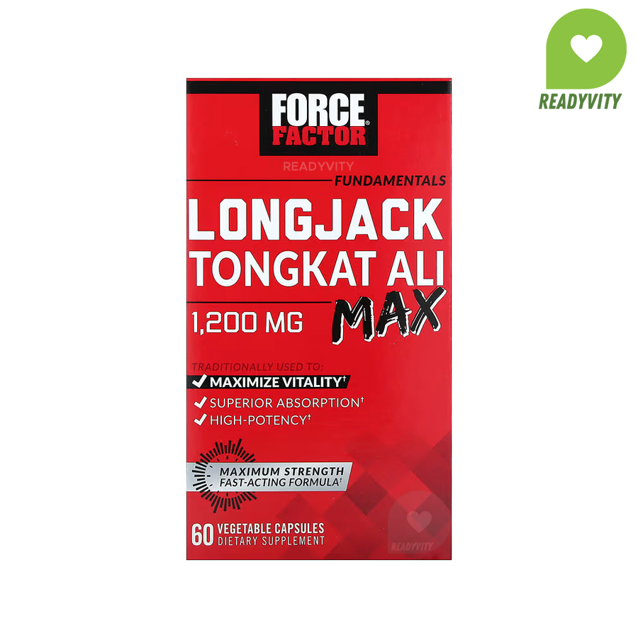 Force Factor, Fundamentals, LongJack Tongkat Ali Max, 1,200 mg, 60 ...