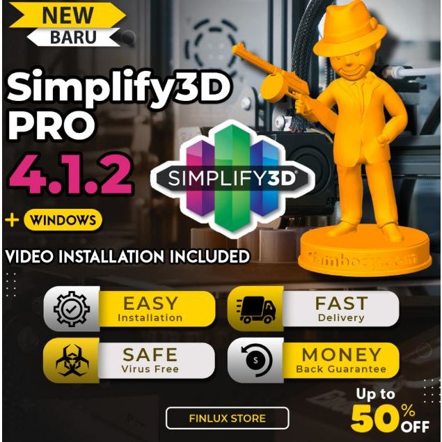 Simplify3D v4.1.2 Lifetime For Windows 3D Printing Software