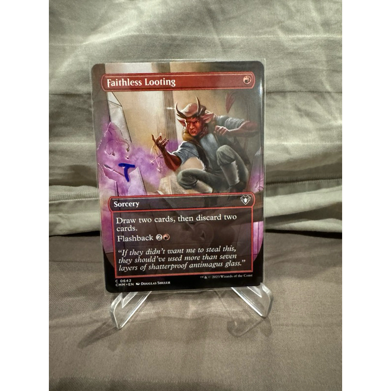 MTG Commander Masters Variants: Faithless Looting (Borderless) | Shopee ...