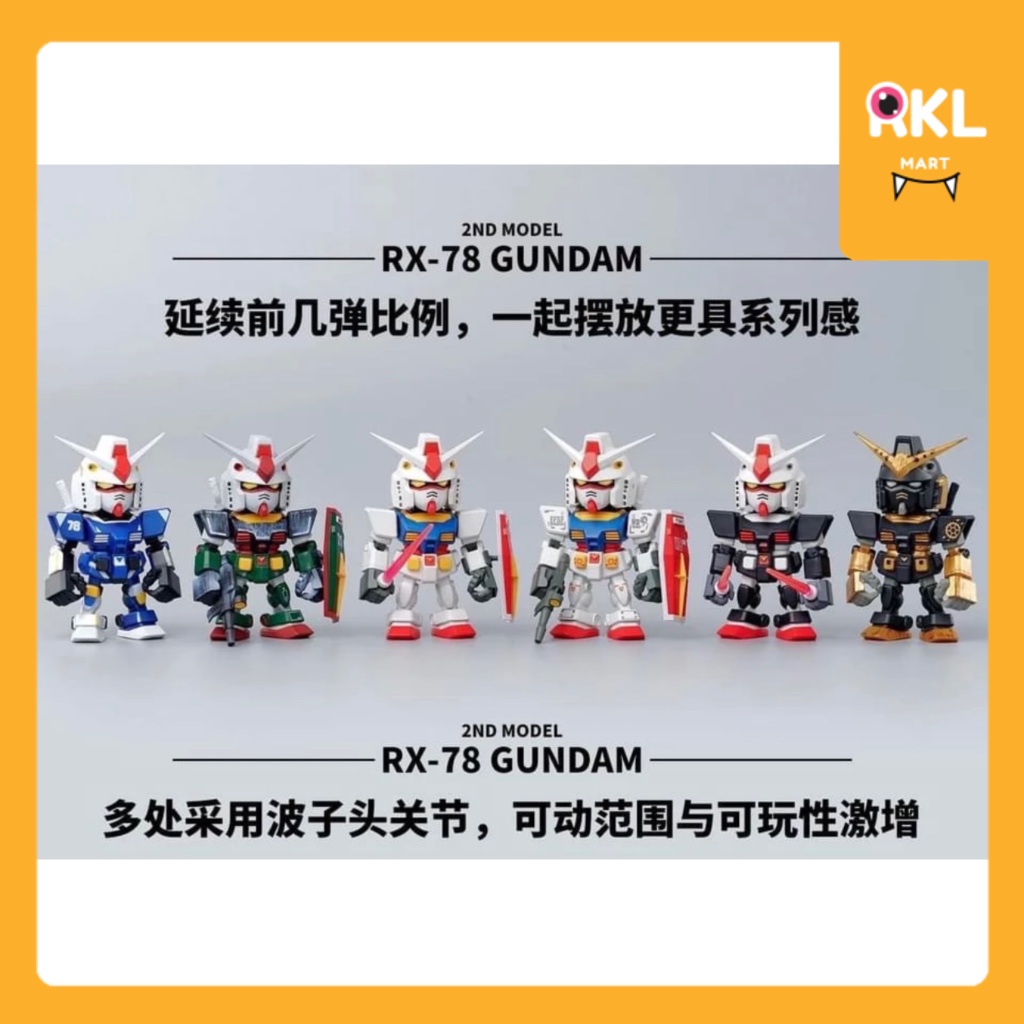 🔥ยกกล่อง-แยกตัว Qmsv-mini : Rx-78 Gundam 2nd Model 👾 / Secret | Shopee ...