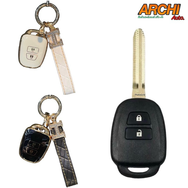 Key Case TPU For TOYOTA เคสTPU (พร้อมพวงกุญแจ) ตรงรุ่น Vios2013 ...