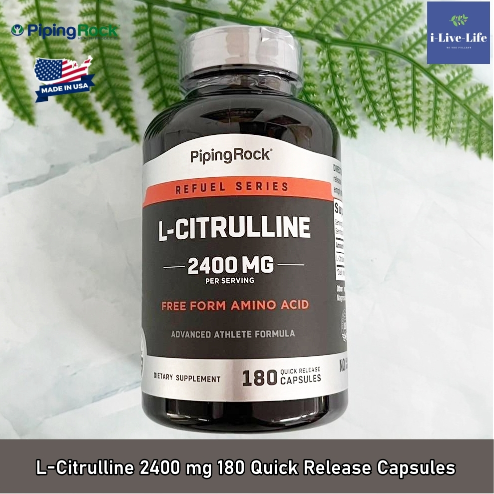 Piping Rock - L-Citrulline 2400 mg 180 Quick Release Capsules แอลซิทรู ...