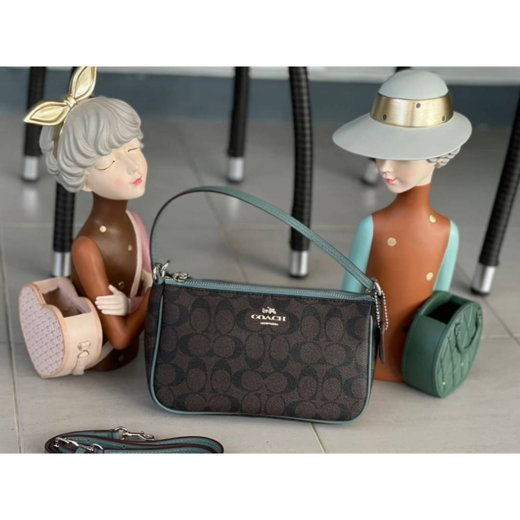 Coach Messico Top Handle Pouch In Signature | Shopee Thailand