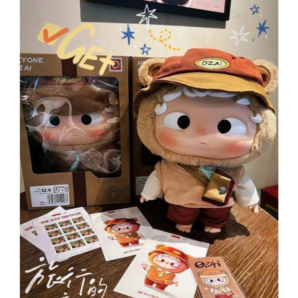 heyone OZAI ONE DAY POSTMAN ぬいぐるみpopmart OZAI Postman Doll Unboxing | TOPTOY x Heyone | TikTok