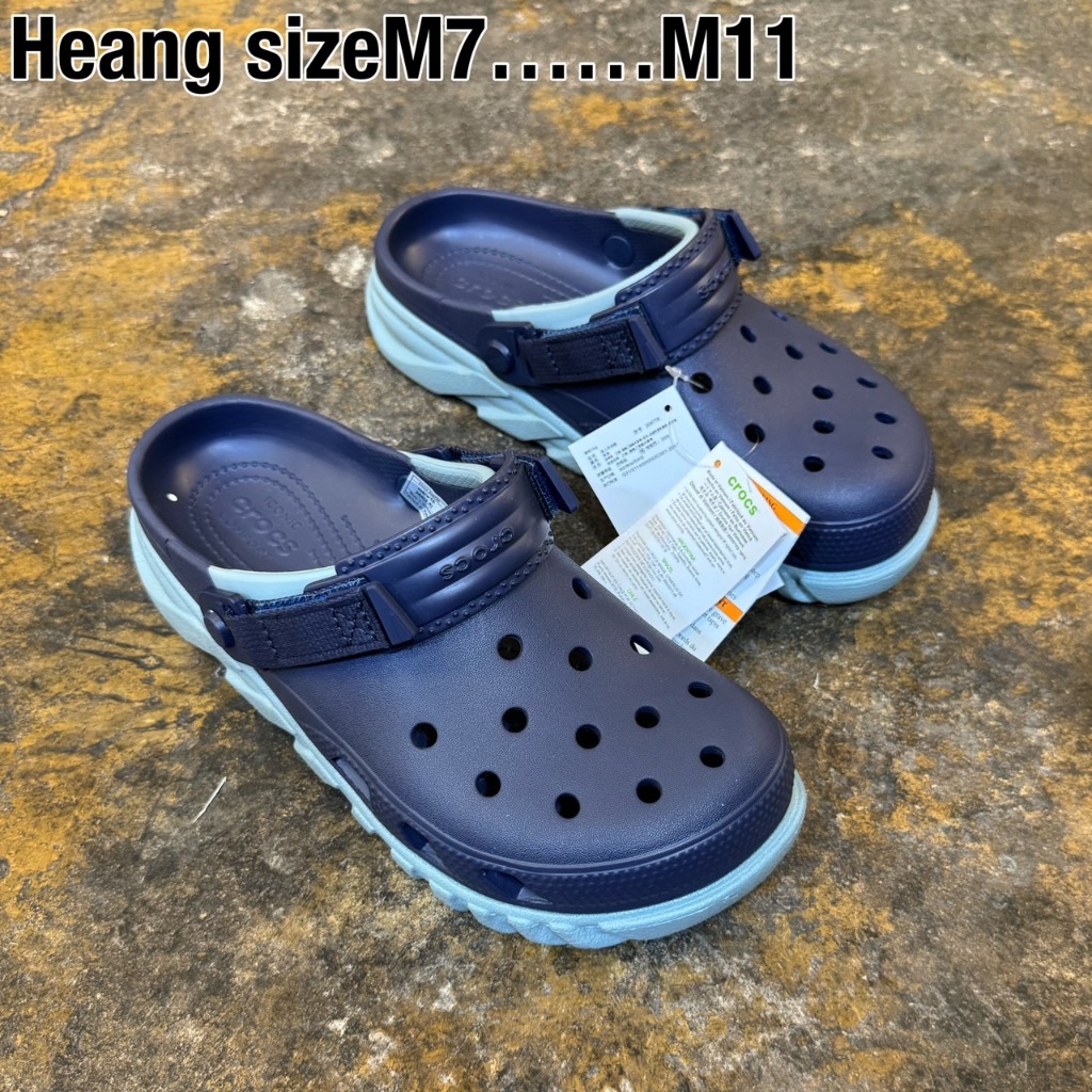รุ่นCrocs Duet Max Clog รองเท้าแตะหัวโต ไซส์.M7-M11 สีดำเทา AMA114 ...