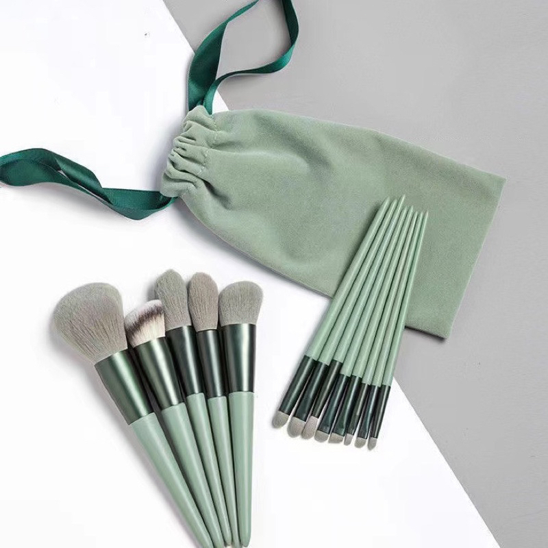 ร้านไทย🎁 แปรงแต่งหน้า13ชิ้นพร้อมถุง เซ็ตแปรงแต่งหน้า​Fix ราคาพิเศษพร้อมถุง แปรงไฮไลท์แปรงอายแชโดว์แปรงปัดแก้ม - 2