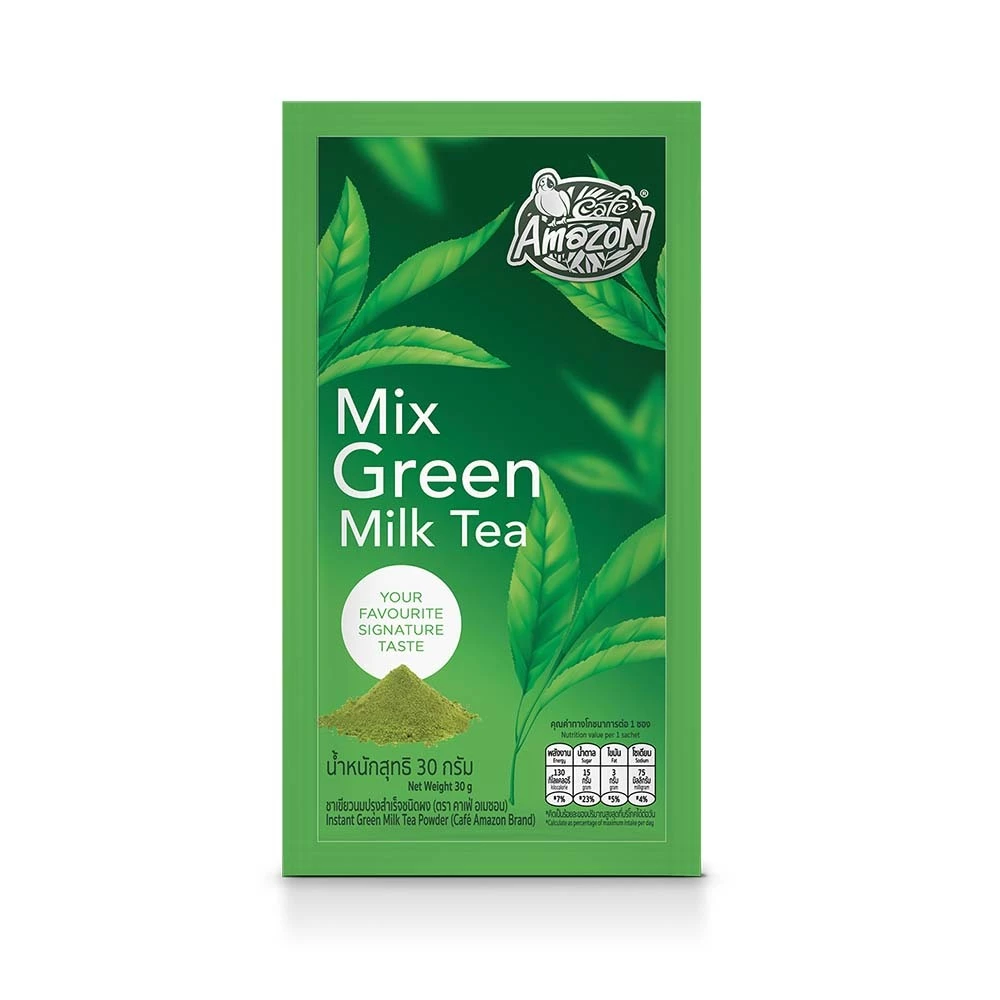 Café Amazon ชาเขียวนม ปรุงสำเร็จชนิดผง
