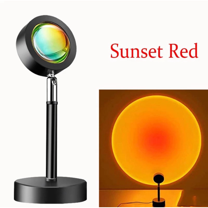 โคมไฟแสงวงกลมแบบตั้งพื้น LED Sunset Projection (ส่งต่อ) | Shopee Thailand