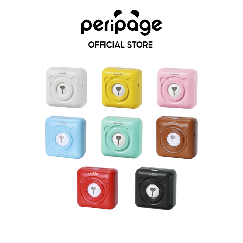 Gprinter เครื่องปริ้นพกพา Peripage A6 เครื่องพิมพ์สติ๊กเกอร์ขนาดเล็กแบบไร้สาย เชื่อมต่อ Bluetooth ผ่านมือถือ