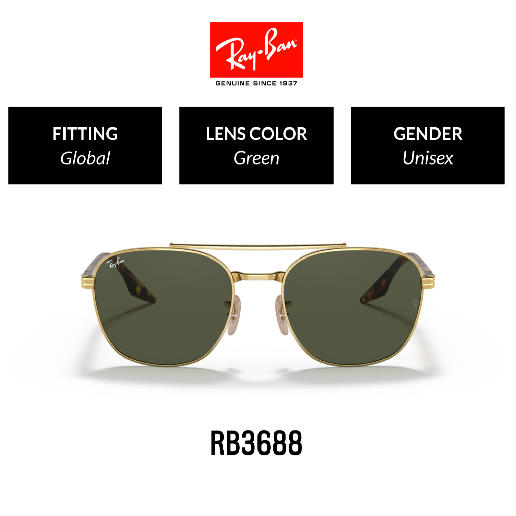 RAY-BAN RB3688 001/31 55 - Sunglasses | Shopee Thailand