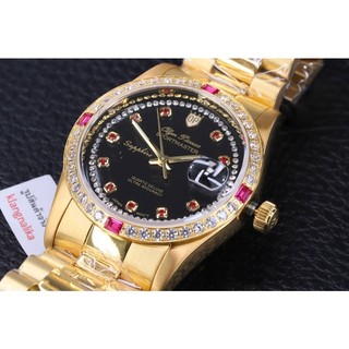นาฬิกาผู้ชาย OP Olym pianus Quartz รุ่น 89322 DK (หน้าดำ) | Shopee Thailand