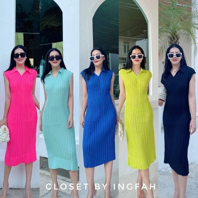 Well-Protect Pleating Dress main image 1