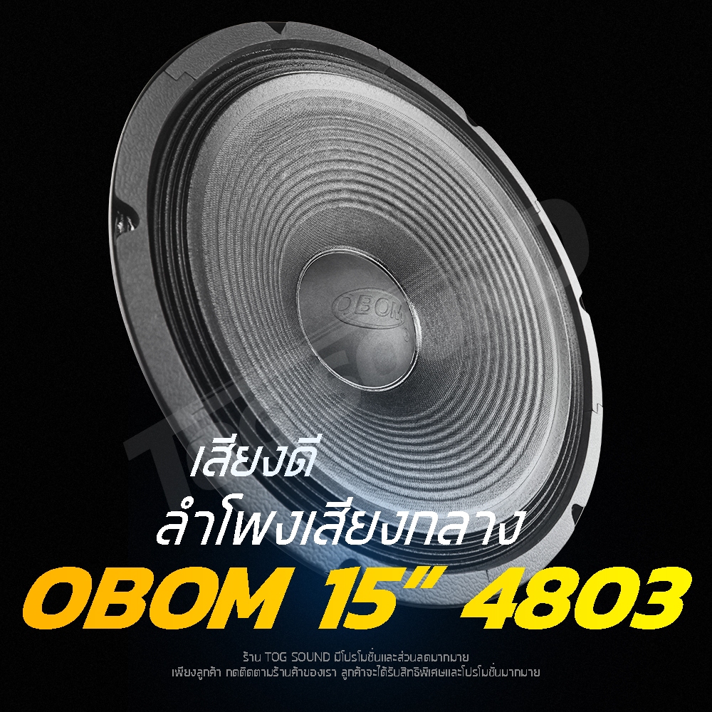 ดอกลำโพง 15 นิ้ว (หน้าดอกกันน้ำ) จำนวน 1 ดอก 500วัตต์ OBOM รุ่น OB4803 ...
