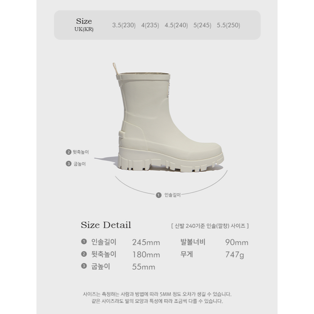 TaeYeon s Pick Rockfish Weatherwear Flatform Rain Boots Middle 4 Colors 2024 NEW preorderoppa Shopee Thailand