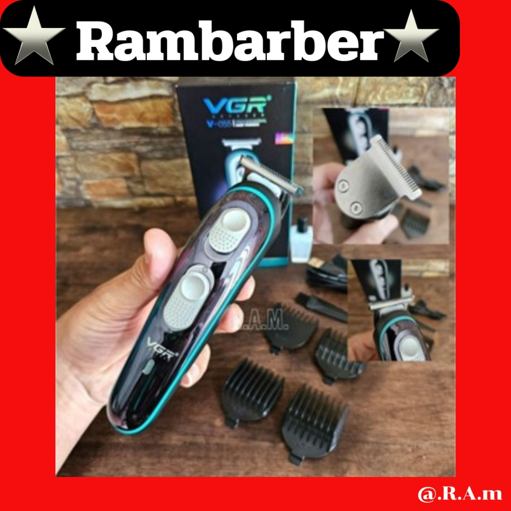 VGR V-055 ปัตตาเลี่ยน ไร้สาย ตัดหนวด โกนเครา ตัดผม trimmer | Shopee ...