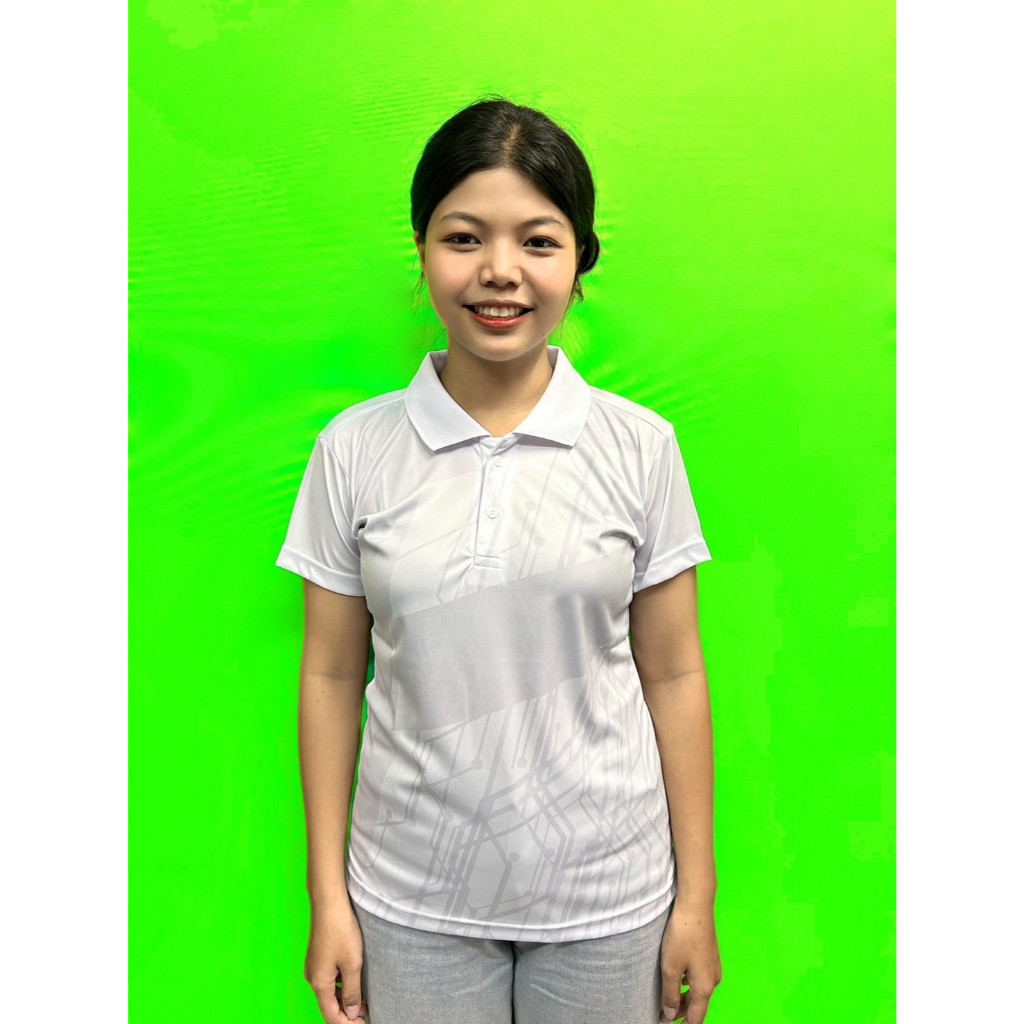 SA303 เสื้อโปโลหญิงแบบพิมพ์ลาย ใส่ทำงาน ใส่เล่นกีฬา ผ้าเรียบลื่น ยี่ห้อ ...