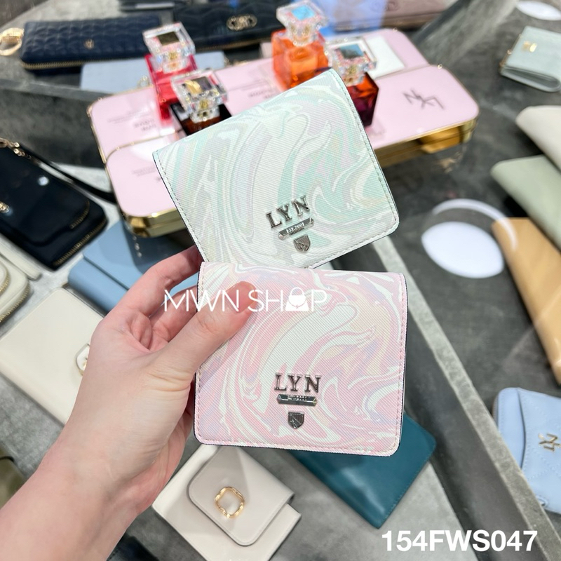 Lyn มีโค้ดลด30% marble short wallet กระเป๋าสตางค์ใบสั้น ของแท้จากชอป ...