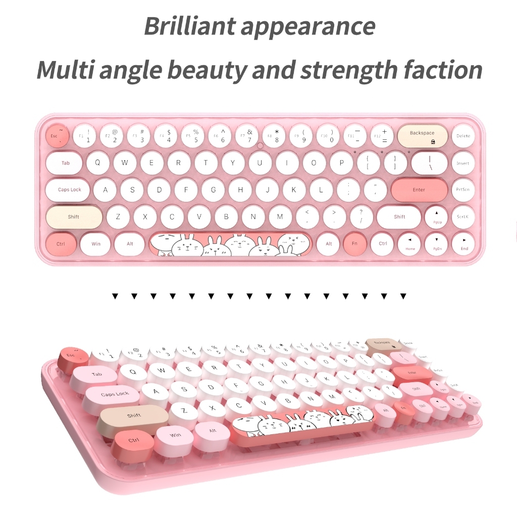 (แป้นอังกฤษ+ฟรีสติ๊กเกอร์ไทย)MOFii iBean RABBIT ชุดเม้าส์คีย์บอร์ดไร้ ...