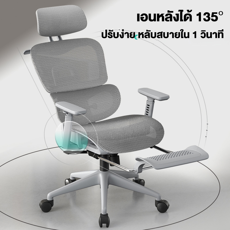 Kris P4 เก้าอี้เพื่อสุขภาพ เก้าอี้ตามหลักสรีรศาสตร์ สไตล์ราคาประหยัด รับประกัน 3 ปี อะไหล่ทดแทนฟรี