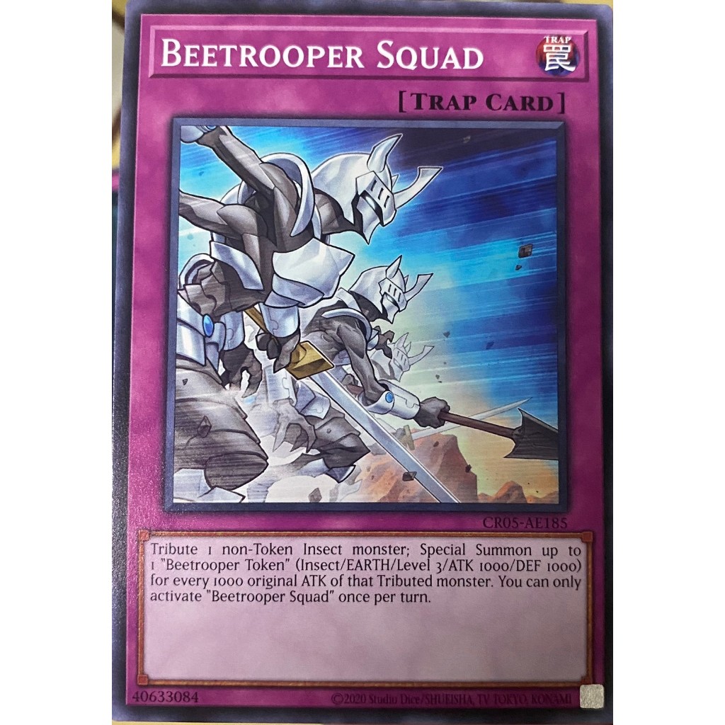 Yugioh AsiaEng [CR05AE185] Beetrooper Squad การ์ดยูกิแท้ถูก