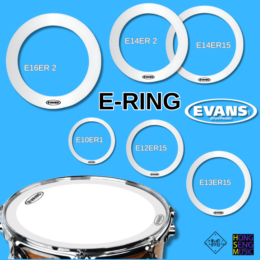 E-RING EVANS Sound Control วงแหวนสำหรับกลองชุด ช่วยปรับเสียงและคุมการ ...