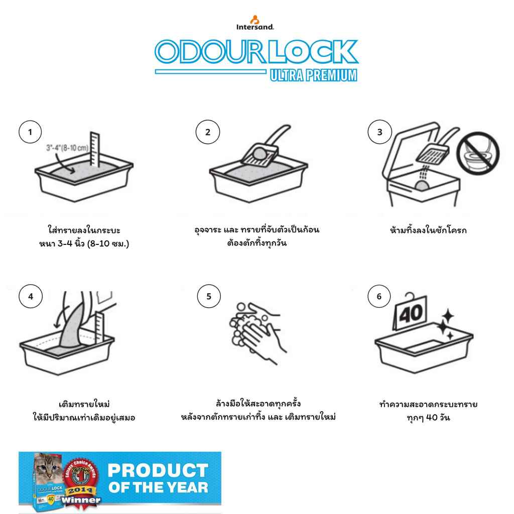[12 kg] Odour Lock โอโดล็อก ผลิตจากประเทศแคนาดา ทรายแมว อัลตราพรีเมี่ยม  12 Kg รูปที่ 1