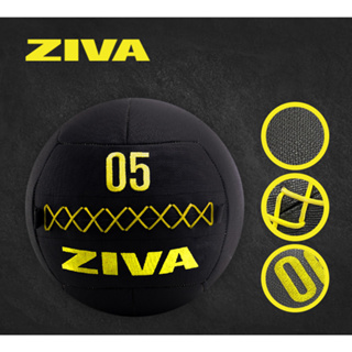 ZIVA - Premium Wall Ball ลูกบอลออกกำลังกาย  สินค้านำเข้าจากต่างประเทศ  ของแท้ 100% (ฟอนต์ปักสีเหลือง)
