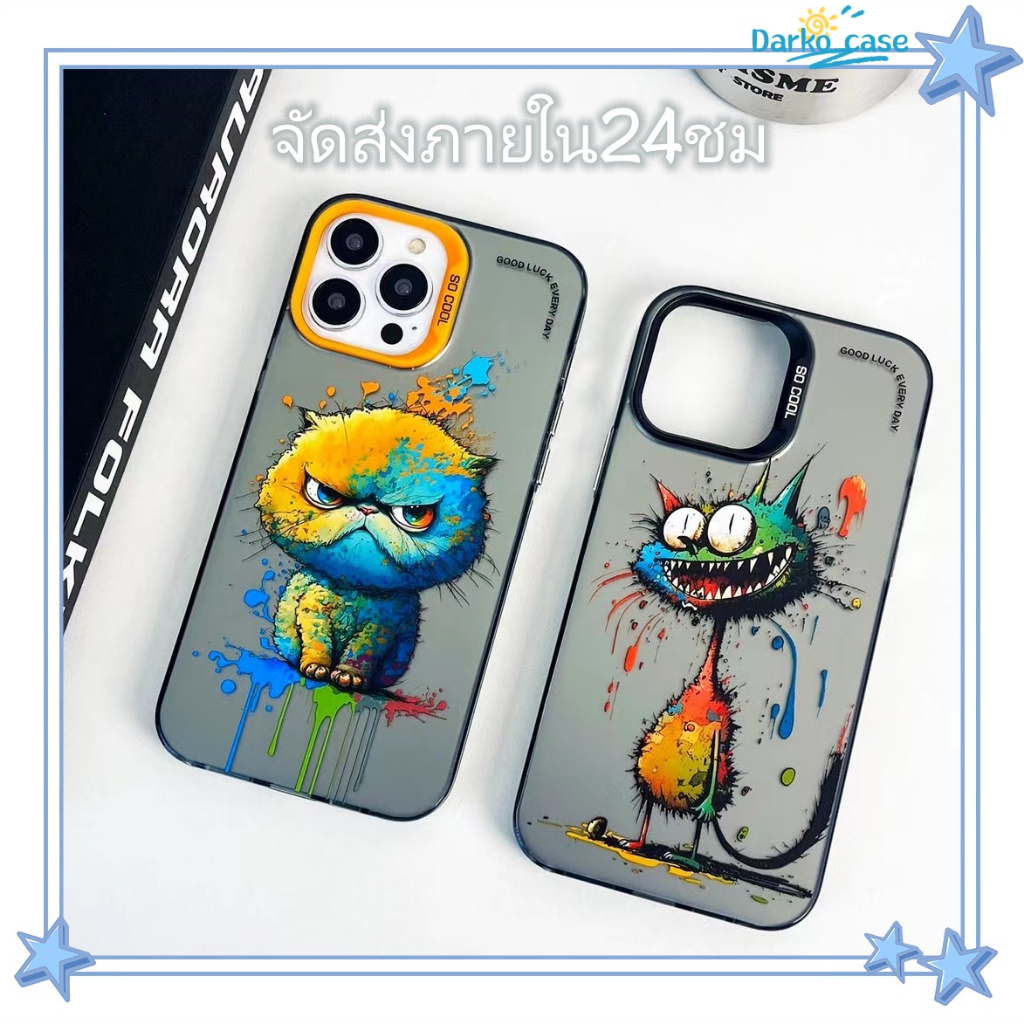 จัดส่งภายใน24ชม-เคส-for-iphone-11-14-pro-max-case-for-iphone-12-13-ป้องกันการตก-การป้องกัน-พื้นผิวกระจก-การ์ตูน